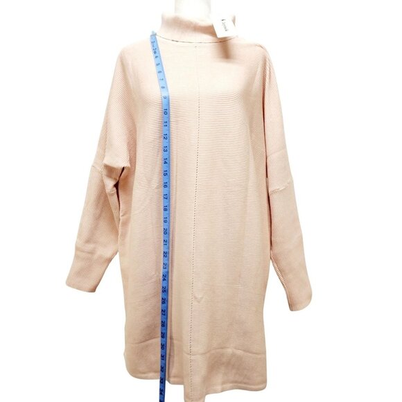 Womens Knitted Sweater Dress Fall Long Sleeve Turtleneck over Size Dress Size M - Picture 11 of 16